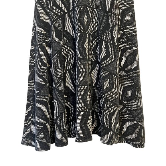 Aeropostale Women's Medium Black & White Geometric  Boho Fit & Flare Mini Dress - Picture 5 of 16